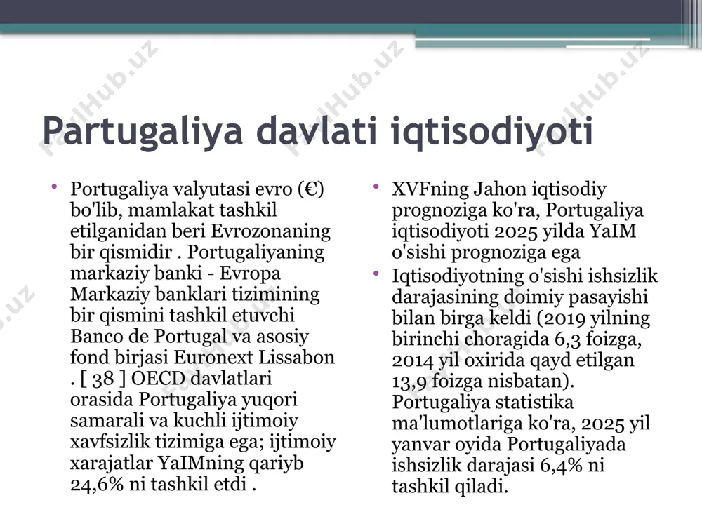 partugaliya davlati iqtisodiyoti - Page 5