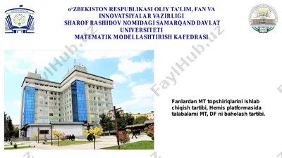 fanlar bo‘yicha nazoratlarni tashkil etish va o‘tkazish tartibi — PDF