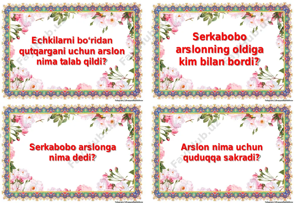 ona tili va o’qish savodxonligi fanidan tarqatmalar iv-chorak - Page 4