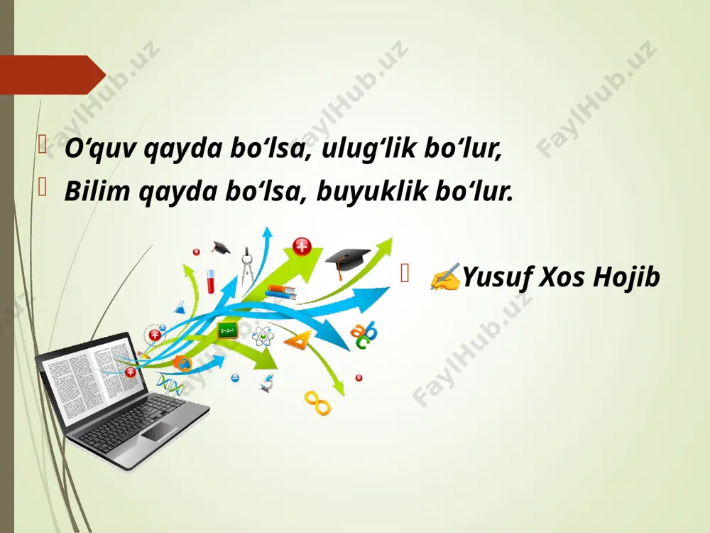 zoniy tushunchalar orqali koʻzdan kechiradi. yuksak estetik didga ega boʻlish odamning oʻzinigina emas, atrofidagilarga ijobiy taʼsir koʻrsatadi. bu qobiliyat tabiiy-tugʻmalikka borib taqalsada, ammo oʻzini asosan tarbiya, ijtimoiy munosabatlar orqali roʻyobga chiqaradi. estetik did ham aqliy, ham axloqiy, ham hissiy tarbiya uygʻunlashgan umumiylikdan iboratdir. kitob bilan ishlash mentalitet va ehtiyojdan kelib chiqib shakllanadigan, kitobxonning shaxsiy qarashlari tufayli rivojlanadigan jarayondir. bugungi kunda barcha toifadagilar — oʻquvchi, talaba, ishchi, yoshlar, oʻrta yoshlilar, keksa avlod oʻrtasida kitob oʻqishni targʻib qilish, ularning faol kitobxon boʻlishiga erishishda ijtimoiy institutlarning rolini oshirish, mutolaa sohasida dasturiy-loyihaviy faoliyatni rivojlantirish, internet-texnologiyalaridan faol foydalanish hamda kitobxonlik faolligini oshirishga yoʻnaltirilgan ijtimoiy-pedagogik mexanizmlarni takomillashtirishga alohida ahamiyat qaratilmoqda. bugungi kunda kitob mutolaasi bilan shugʻullanish bilan birga uni targʻib qilish ham muhim masalalardan biridir. kitobxonlikni turli yosh va soha kishilari oʻrtasida targʻib qilishda mutolaaga jalb qilinadigan kitoblarning mavzu yoʻnalishlarini ham aniqlab olish muhimdir. turli toifa kishilari sharoitidan, vaziyatidan, faoliyatidan va kasbidan kelib chiqib kitob tanlaydilar. …