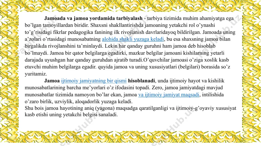 da tuzilgan jamoalar ikkala turdagi aloqalarning mavjudligini taxmin qiladilar, rasmiylari asosiy yukni ko'taradi, norasmiylari esa ularni to'ldiradi. norasmiy guruhlarda aloqalar faqat norasmiydir. rasmiy aloqalar - bu pozitsiyalar o'rtasidagi munosabatlar, ular ierarxiya bilan tavsiflanadi; rasmiy martaba zinapoyasida qaysi o'rinni egallashidan qat'i nazar, norasmiy shaxslar o'rtasida mavjud. rasmiy va norasmiy jamoalarning chegaralari ko'pincha mos kelmaydi, chunki ba'zi xodimlar ularga qabul qilinmasligi yoki o'z tashabbusi bilan neytral bo'lib qolishi mumkin. shakllanish mexanizmiga ko'ra, ajratish mumkin: o'z-o'zidan va ongli ravishda tashkil etilgan guruhlar. birinchisiga, masalan, talaba, ikkinchisiga - o'qitish kiradi. mavjudlik shartlariga ko'ra, jamoalar bo'linadi vaqtinchalik va doimiy. vaqtinchalik jamoa odatda bir martalik vazifani hal qilish uchun mo'ljallangan. qaysi guruhlarga ko'ra tasniflanishi mumkin bo'lgan muhim xususiyatdir erkinlik darajasi, a'zolariga taqdim etiladi. birinchidan, bu jamoaga qo'shilish erkinligi bo'lib, u juda muhim diapazonda - chaqiriluvchilar uchun armiyada xizmat qilishning so'zsiz majburiyatidan tortib, ma'lum bir klubga to'liq ixtiyoriy kirishgacha bo'lgan darajada farq qiladi. ikkinchidan, jamoa faoliyatida faol …