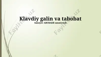 klavdiy galin va tabobat — PPTX