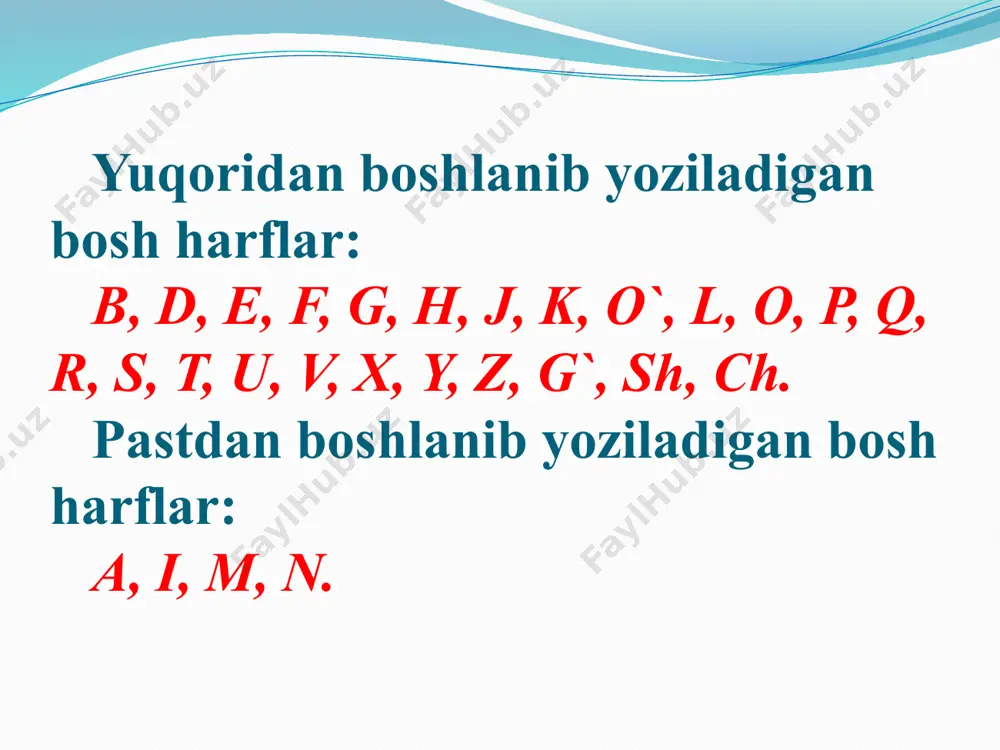 bosh harflar va ularning yozilishi - Page 3