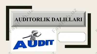 auditorlik dalillari — PPTX