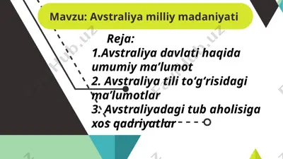 avstraliya milliy madaniyati — PPTX