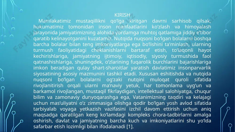 ta'minotlar zamonaviy ilmiy tadqiqotlar nutq nuqsoniga ega bo'lgan bolalarni davolashda avvalo talaffuzni o'rganish va yaxshilash uchun kompyuter texnologiyalari usullaridan foydalanishni maqsad qilib qo'ygan. hozirgacha nutqning fonetik talaffuzini o'rganish uchun maxsus ishlab chiqilgan metodlardan foydalaniladi. ovozli talaffuz holatini o'rganishda buzilgan tovushlar soni aniqlanadi, so'ngra nutqdagi turli xil nuqsonlarni (unli va undoshlarning talaffuzi, so'zlarni aytishning qisman yoki to'liq qobiliyatsizligi) bartaraf etish uchun oldindan tayyorlangan maxsus mavzuga asoslangan rasmlar va albomlar qo'llaniladi. insonlar bir birlari bilan muomilaga kirishar ekan, ularning asosiy ko’zlagan maqsadlaridan biri o’zaro bir biriga ta’sir ko’rsatishdir. ammo ko’pgina nutqida nuqsoni bo'lgan bolalarning o'ziga nisbatan bo'lgan ishonchsizligi bunga imkon bermaydi va o'z fikrlarini ham nutqida aniq bayon ettirishga (nuqsonlari sababli) qiynalishadi. texnologiyalarning jadal rivojlanishi va ko'pgina dasturiy ta'minotlarning yaratilishi yuqoridagi masalaga yechim topishga imkon beradi. shu muammolarga “otsimo” mobil ilovasi bolalarning nutq ko‘nikmalarini yaxshilashi mumkin bo‘lgan aniq nutq faoliyatini ta’minlash uchun ovoz va nutqni spektral taxlil qila oladigan texnologiyadan foydalanadi. otsimo …