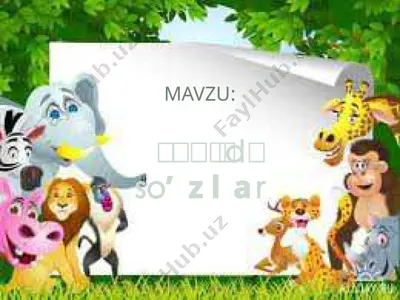 taqlid so’zlar — PPTX