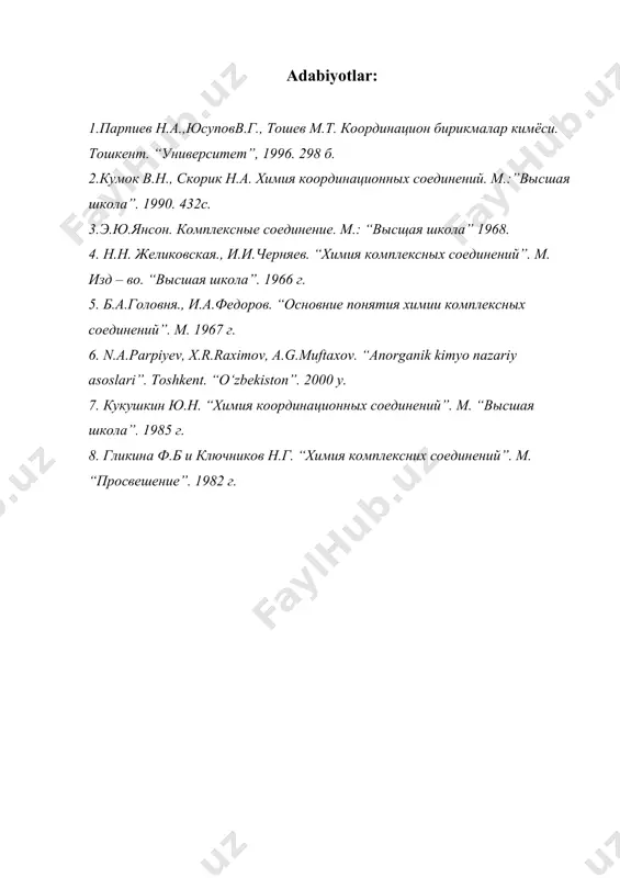 koordinatsion birikmalarning kislota-asoslik xossalari - Page 4