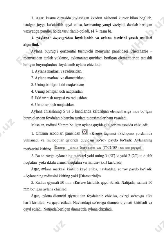 "черчение" paneli buyruqlari - Page 5