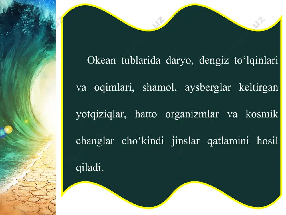 dunyo okeani tubining geologik tuzilishi, relyefi 6-sinf - Page 4