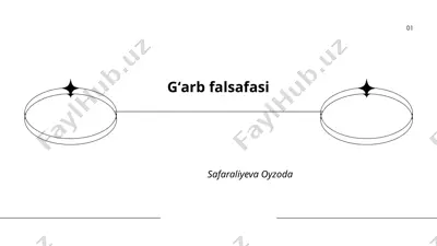 gʻarb falsafasi — PPTX