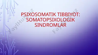somatopsixologiksindromlar — PPTX