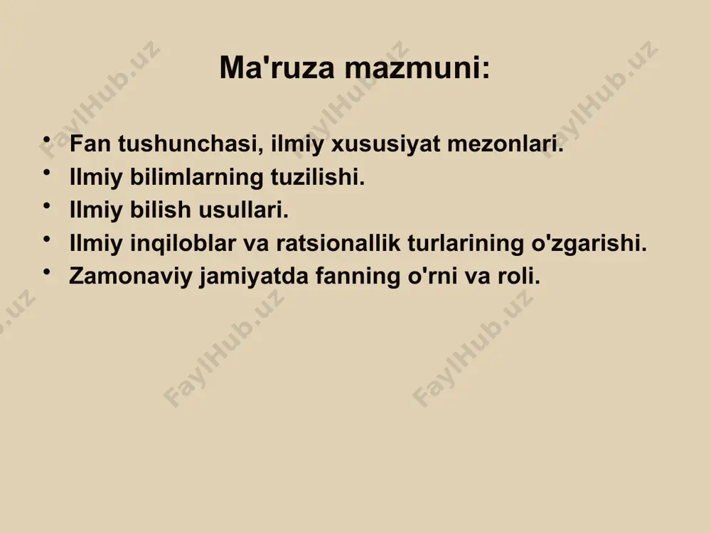 yunoncha empeiria — tajriba) bilim tajribaga asoslanadi, haqiqatda mavjud boʻlgan obʼyektlar bilan bevosita bogʻliq boʻladi, lekin u faktlarni mantiqiy tushunishni oʻz ichiga olgani uchun hissiy bilimga kamaymaydi; empirik bilim qismlarga bo'linib, ob'ektning individual tomonlarini o'rganadi. ilmiy bilimlar tarkibida bilimning ikki darajasi mavjud: 2. nazariy (yunoncha theorien - qarash) bilish kontseptual fikrlashga asoslanadi, ideallashtirilgan ob'ektlar bilan ishlaydi , lekin mantiqiy shakllar bilan cheklanmaydi, vizual tasvirlardan foydalanadi; nazariy bilimlar nazariy darajada tizimlashtiriladi, hodisalarning mohiyatini yaxlit tasavvurga va chuqur tushunishga erishiladi; bilish jarayonining tuzilishi idrokning predmeti, predmeti, maqsadi, bilish vositalari, bilish shartlari, bilish faoliyati (bilim) natijasi. ilmiy bilish jarayonida empirik va nazariy darajalar uzviy bog‘liqdir. ideallashtirilgan ob'ekt - bu haqiqiy ob'ektning ideal modeli (ideal gaz, matematik mayatnik, qora tana va boshqalar). usul (yunoncha mehodos – yo‘l) faoliyat usuli, tadqiqotchi tomonidan ma’lum natija olish uchun qo‘llaniladigan amaliy va nazariy usullar majmui (ilmiy bilimda – haqiqiy bilim); metodologiya - metodning umumiy nazariyasi, ilmiy bilish usullari …