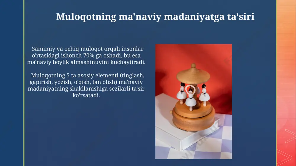 muloqot jarayonida ma'naviy madaniyatni shakllantirish - Page 5
