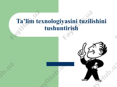 pedagogik texnologiya — PPT