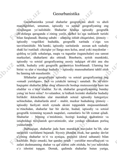 geourbanistika — DOC