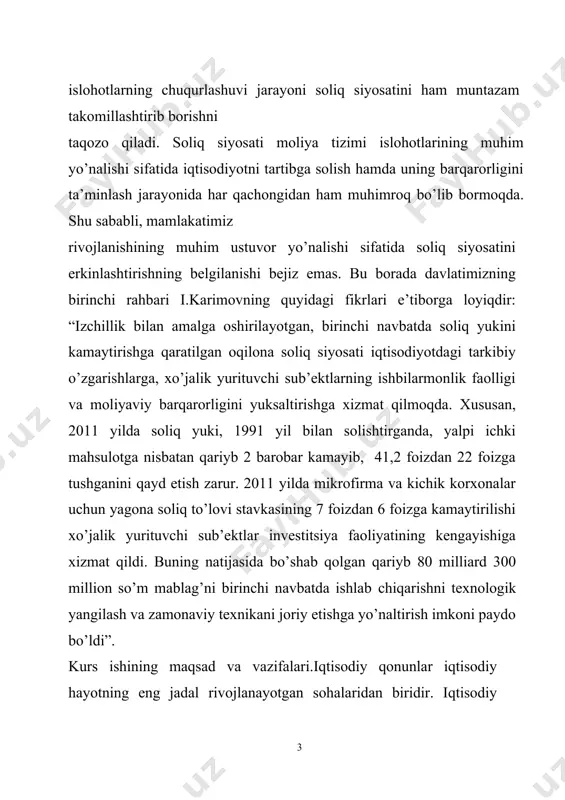 yot nazariyasini o’rganish, iqtisodiy jarayonlarning tub mohiyatini to’g’ri tushunish ko’’ jihatdan uni o’rganuvchilarning ma’lum nazariy va uslubiy bilim bilan qurollanishiga bog’liq. shuning uchun ham mazkur bob insoniyat jamiyati taraqqiyotining asosi bo’lgan iqtisodiyot tushunchasini, uning oldida turgan vazifalarni, uzoq davr davomida iqtisodiy bilimlarning shakllanishi va iqtisodiyot nazariyasi fanining vujudga kelishini qisqacha tavsiflash bilan boshlanadi. iqtisodiyot nazariyasi fanidagi asosiy oqimlar va nazariyalarning umumiy bayoni qisqacha beriladi. bu erda iqtisodiyot va uning bosh masalasi, iqtisodiyot nazariyasi fanining ‘redmeti, vazifalari va boshqa iqtisodiy fanlar ichida tutgan o’rnini ko’rsatib berish bilan birga iqtisodiy qonunlar va kategoriyalar hamda ularning amal qilish mexanizmini yoritib berishga alohida o’rin beriladi. bu bobda iqtisodiy jarayonlarni ilmiy bilish usullarining mazmunini ochib berishga alohida e’tibor qaratiladi. iqtisodiyot nazariyasi fanini, uning qonun-qoidalarini bilish uchun, eng avvalo, iqtisodiyotning o’zi nima, uning vazifasi nimalardan iborat, degan savolga javob berish lozimdir. insoniyat hayoti va uning taraqqiyoti juda murakkab, ko’’ qirrali va g’oyat chigal muammolarga boydir. bu …