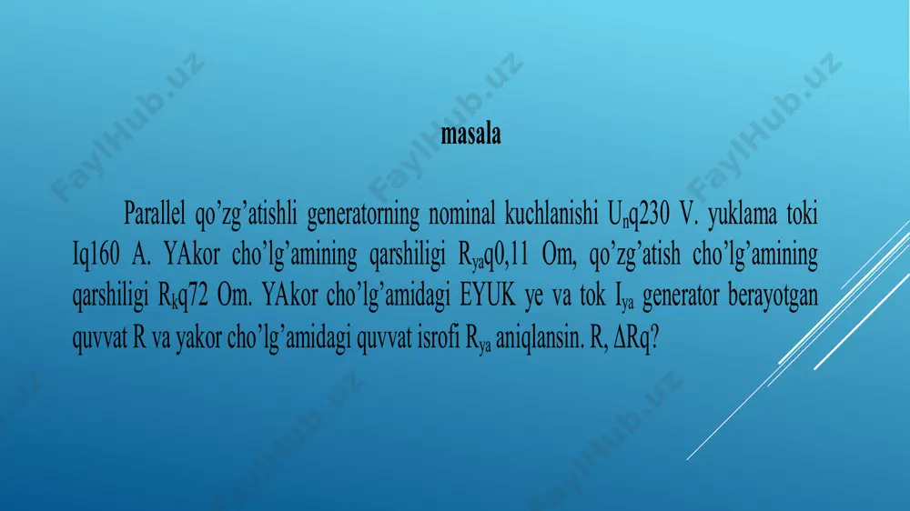 o'zgarmas tok mashinalaridagi foydali ish koefitsiyentlarini aniqlash - Page 2