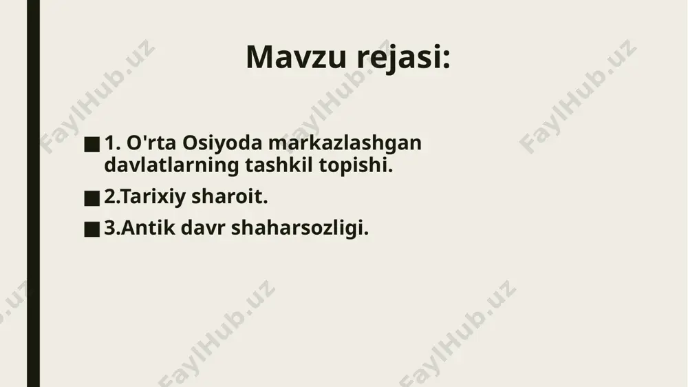 da iskandarning o`rta osiyoga qilgan harbiy yurishlari, oqibatida parfiya, marg`iyona, baqtriya, so`g`diyona xalqlari madaniy hayotida iz qoldi. lekin, ko`zga tashlanarli o`zgarishlar amudaryodan shimoliy viloyatlarda faqat selavkiylar davridan boshlanadi. miloddan avvalgi iii asr o`rtalariga kelib baqtriyada yunon-baqtriya davlatining qaror topishi bilan mahalliy madaniyatga ellinizm elementlarining kirib kelishi jadallashdi. bu jarayon ayniqsa moddiy madaniyatda, uning me`moriy qurilish jabhalarida yaqqol ko`zga tashlanadi. o`rta osiyoning janubiy rayonlarini keng xalqaro munosabatlarga tortilishi, o`lka viloyatlarining qadimgi sharq va yunoniston, makedoniya davlatlari bilan keng madaniy va savdo aloqalarda bo`lishi o`z navbatida uning markaziy va shimoliy viloyatlari –so`g`d, xorazm, shosh va qadimgi farg`onani ham chetlab o`tmadi. o`sha davr madaniy hayotidagi yuksalishlar baqtriyada dalvarzintepada, eski termiz, jondavlattepa: so`g`dda afrosiyob, erqo`rg`on, poykent; xorazmda jonbasqal`a, ayozqal`a, tuproqqal`a; chochda qanqa, shoshtepa, qovunchitepa; qadimgi farg`onada asxikent, koson, marhamat kaba yodgorliklar va yuzlab kichik shaharlar va qishloqlar shaklidagi arxeologik yodgorliklar misolida ko`zga tashlanadi. yunon-baqtriya sharqning yirik davlati sifatida 120 yildan ortiq (mil.av.250-128 yillar) vaqt …