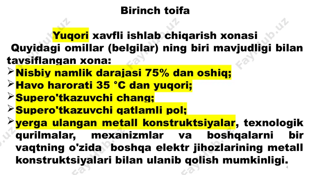 elektr xavfsizligi bo‘yicha ishlab chiqarishxonalarining turlari - Page 4
