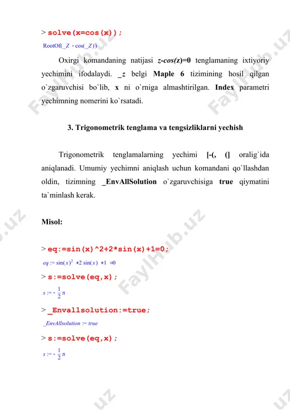 trigonometrik tenglamalar - Page 5