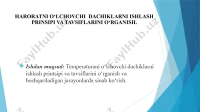haroratni o‘lchovchi dachiklar — PPTX