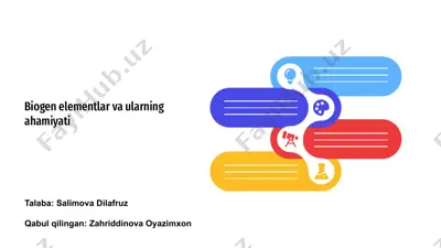 biogen elementlar va ularning ahamiyati — PPTX