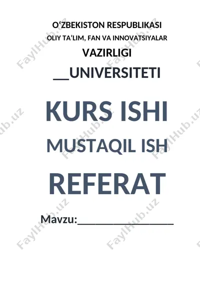 metallurgik jarayonlarning termodinamikasi — DOC