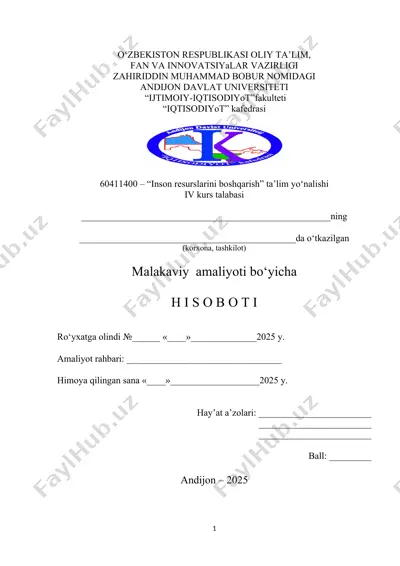 inson resurslarini boshqarish — DOCX