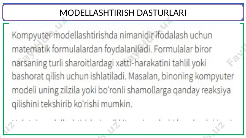 informatika va axborot texnologiyalari modellashtirish dasturlari - Page 5