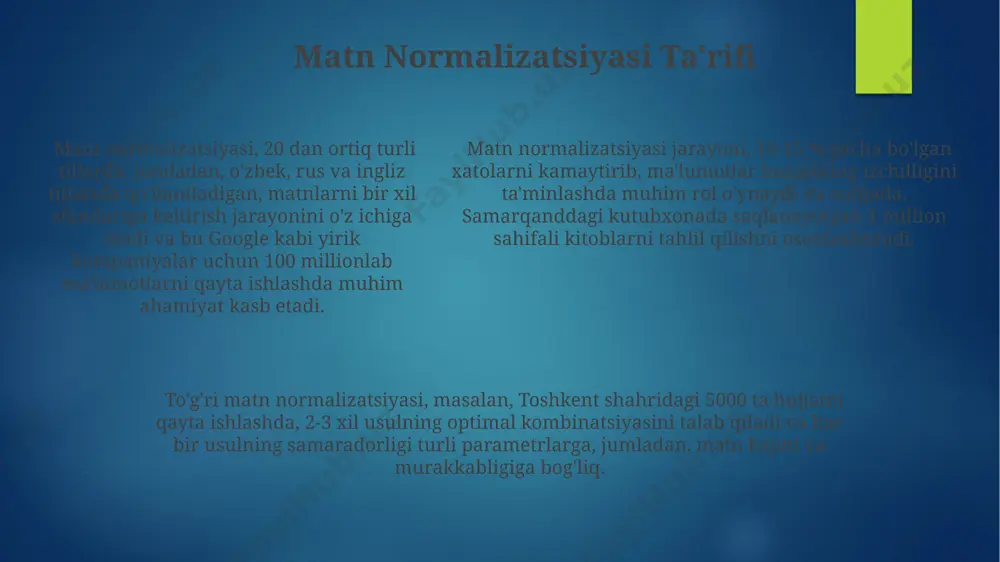 matnlarni normallashtirish va masofalarni minimal o'zgartirish - Page 5