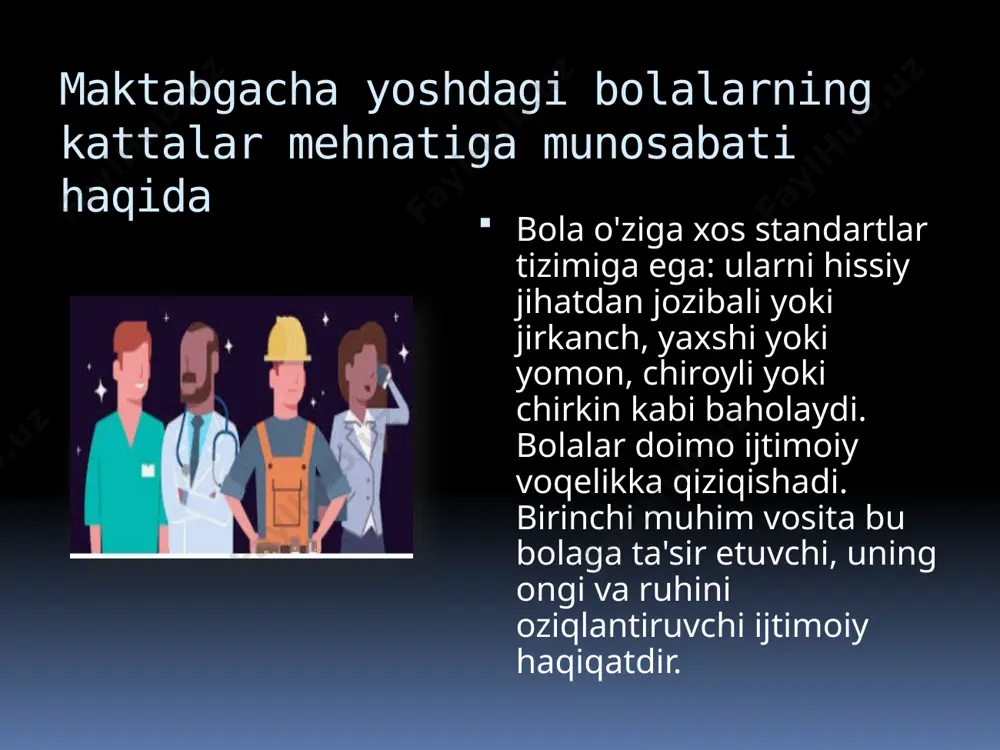 maktabgacha yoshdagi bolalarning kattalar mehnatiga munosabati - Page 4