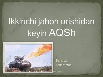 ikkinchi jahon urishidan keyin aqsh — PPT