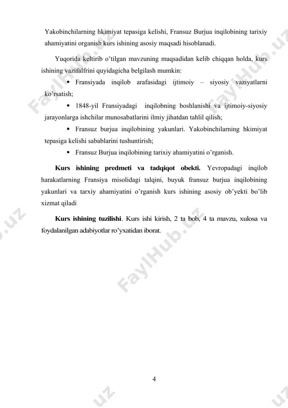 va qishloq aholisining keng tabaqalari shaxtyorlarning ish tashlashini qo‘llab – quvvatladi. tur shaxrida noyabr oyida ko‘tarilgan ish tashlash harakati siyosiy tus olib, tur ishchilarining qishloq kambag‘allari bilan aloqa bog‘laganliklarini ko‘rsatdi. 1841-yilda aholini va soliq obyektlarini ro‘yxatga olish munosabati bilan ko‘tarilgan g‘alayonlar zo‘r inqiloblashtiruvchi ahamiyatga ega bo‘ldi. ba‘zi joylarda soliq inspektorlari paydo bo‘lgan vaqtdayoq minglab dehqonlar, hunarmandlar, ishchilar qo‘zg‘aldilar. inspektorlar haydab yuborilardi, ro‘yxat yirtib tashlanardi, faqat katta harbiy qismlar kelgach, ko‘pincha qattiq barrikada janglaridan keyingina ro‘yxatchilarning ishi yangidan boshlanardi. 1841-yilda tuluzada ( iyul), klermon-ferranda ( 9-10 sentabr), lill (avgust-sentabr) va uning atrofida ko‘tarilgan katta qo‘zg‘alonlarda shaharlar va ular atrofidagi qishloqlarning ming-minglab aholisi qatnashdi.tuluza, klermon – ferran va boshqa ko‘pgina shaharlarda 1841-yilda soliqlarga qarshi ko‘tarilgan g‘alayonlar vaqtida ko‘chalarda inqilobiy gimn yangradi. xalq katta harbiy qismlar kelguncha, bir oz vaqt g‘alaba qozondi. bu jarayonlarda 1840-yil oktabrda hokimiyatni o‘z qo‘liga olgan gizoning faoliyatiga to‘xtalishimiz muhim hisoblanadi. u rasman faqat tashqi ishlar ministiri lavozimida bo‘lsada, …