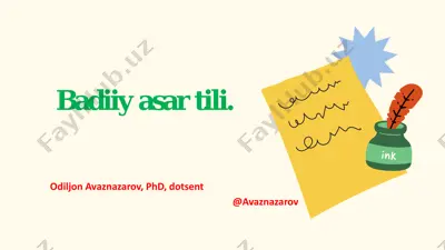 badiiy asar tili — PDF