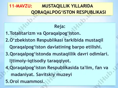qoraqalpog‘iston respublikasi — PPTX