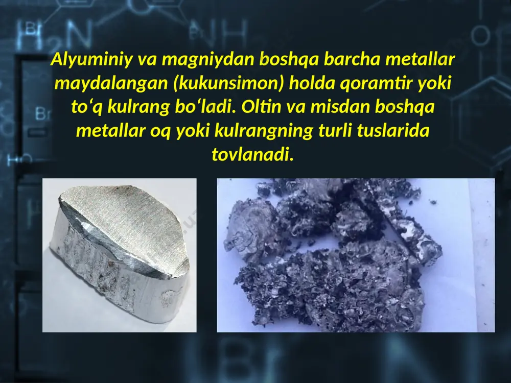 metallarning fizik va kimyoviy xossalari - Page 4