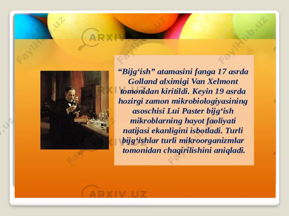 oʻladi. g.ning ketma-ket reaksiyalarini 11 ta ferment katalizlaydi. bu fermentlarni erigan holda ajratib olish mumkin. g.ning tayyorgarlik bosqichida har xil uglevodlar atf hisobiga fosforlanadi va glitserinaldegid-3-fosfat hosil boʻladi g.ning 2-bosqichi hamma uglevodlar uchun umumiy boʻlib, unda adf oksidlanish-qaytarilish reaksiyalarida energiya jamgʻarilishi tufayli atf gacha fosforlanadi. g. ketma-ket boradigan 3 xil reaksiyalar: glyukoza-uglerod skeletining buzilib sut kislotasi hosil boʻlishi; anorganik fosfat ning atf ning oxirgi guruhiga aylanishi; oksidlanish-qaytarilish reaksiyalari, yaʼni elektronlar oʻtkazish yoʻlidan iborat. g.da glyukoza molekulasidagi kimyoviy energiyaning juda oz qismi ajraladi. kislorodli bosqichda glyukoza oxirgi mahsulot — so2 va n2o gacha parchalanib, ancha koʻp miqdordagi energiya ajralib chiqadi. g.da nafas olishga nisbatan kam energiya ajralishi glyukozaga oʻxshash murakkab modda — sut kislotasi xrsil boʻlishi bilan bogʻliq. shuning uchun sut kislotasining oksidlanish darajasi glyukozaning oksidlanish darajasiga teng . muskullar qisqarganda sut kislotasi koʻpayib, glikogen kamayadi. bu hol muskul qisqarishida g. energiya manbai boʻlishini koʻrsatadi. baʼzan g. zaxiralari bilan ishlov berilganda …