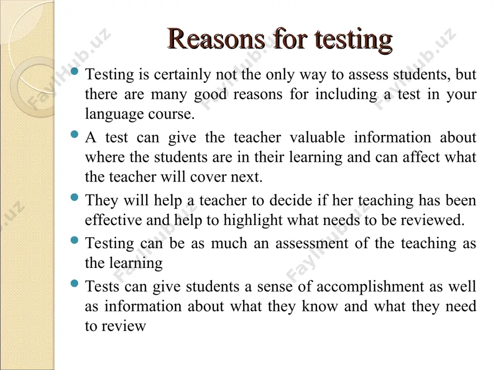 tests as criteria of assessment in reading and listening aspects - Page 5