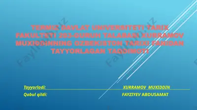 buxoro amirligidagi mansablar — PPTX