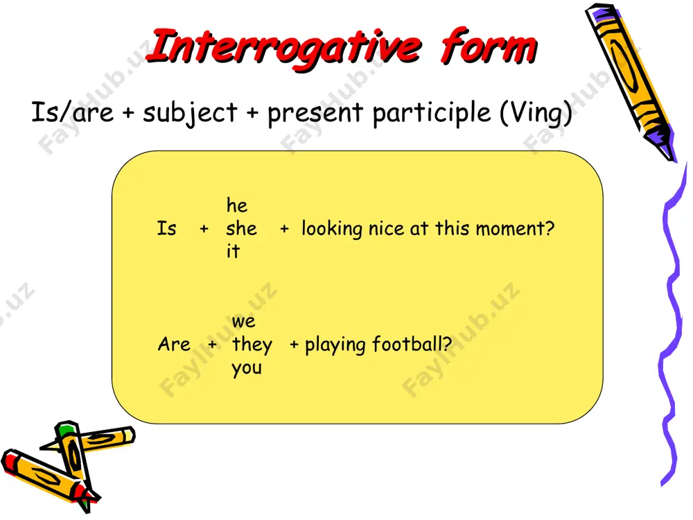 **present continuous tense** - Page 4