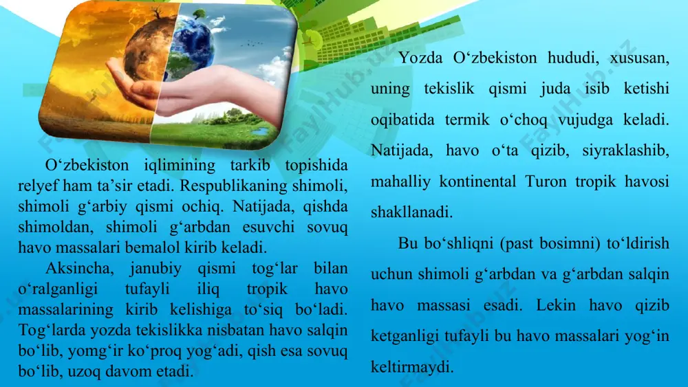o’zbekiston iqlimi 7-sinf - Page 5