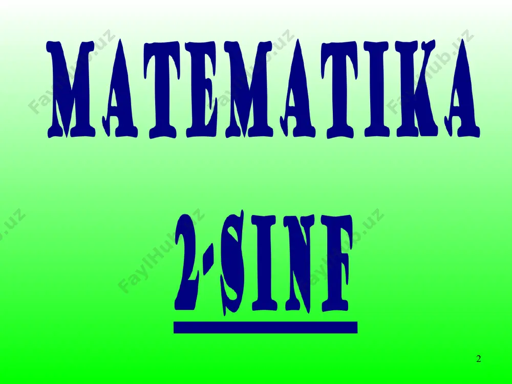 matematika fanidan misol - Page 2