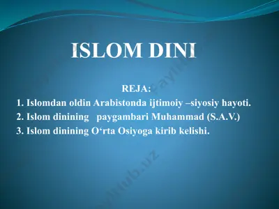 islom dini — PPTX