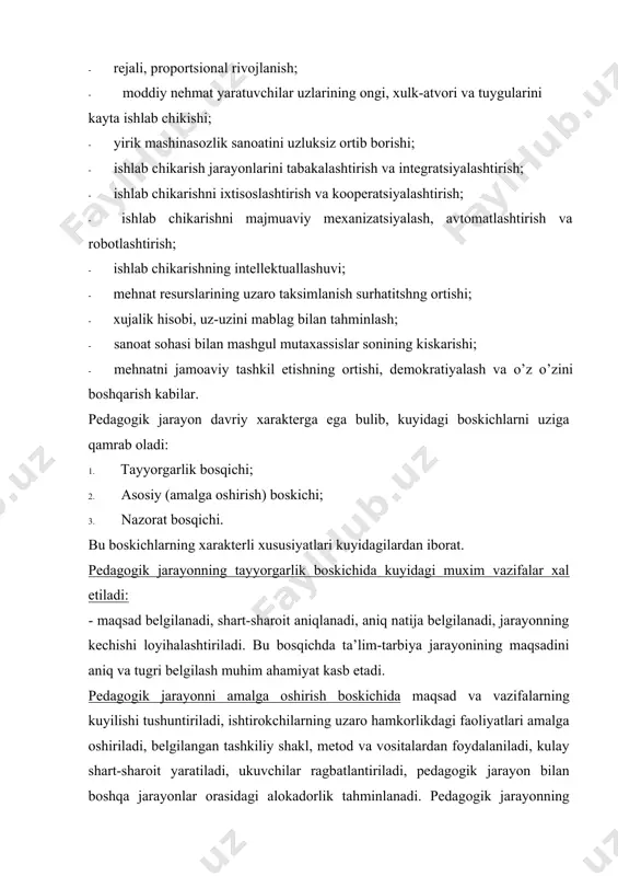 “kasbiy pedagogika” fanining mazmuni maqsadi va vazifalari - Page 5