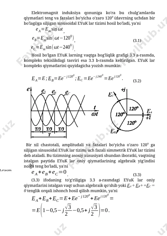 h fazali tok sistemasi nima? 4. uch fazali tokda qanday kuchlanishlar mavjud? 5. uch fazali tok fazalari qanday belgilanadi? oleobject2.bin image5.wmf oleobject3.bin image6.wmf oleobject4.bin image7.wmf oleobject5.bin image8.png image9.png image10.wmf oleobject6.bin image11.wmf oleobject7.bin image12.wmf oleobject8.bin image1.wmf oleobject1.bin image2.png image3.png image4.wmf ) 120 sin( 0 - = t e e m b w ) 240 sin( 0 - = t e e m c w . ; ; 0 0 0 120 240 120 j j c j b a ee ee e ee e e e = = = = - - 0 = + + c b a e e e . 0 2 3 5 , 0 2 3 5 , 0 1 0 0 120 120 = ÷ ÷ ø ö ç ç è æ + - - - = = + + = + + - j j e ee ee e e e e j j …