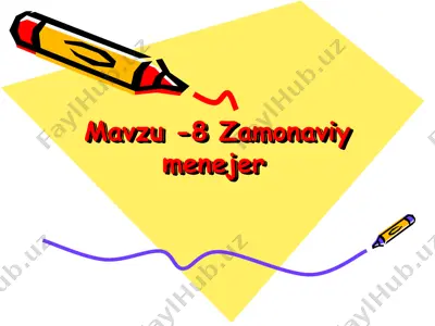 zamonaviy menejer — PPT