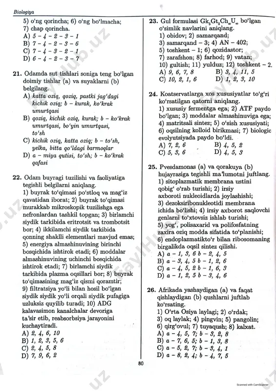 milliy sertifikat namunaviy test topshiriglari - Page 4