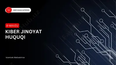 kiber jinoyat huquqi — PPTX