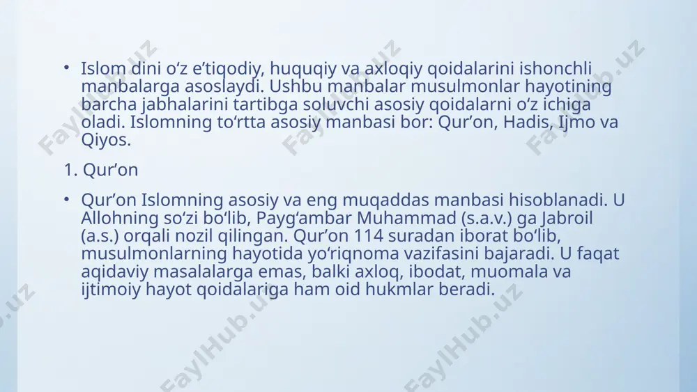 rixida aqidaga oid masalalar bo‘yicha turli qarashlar shakllangan. bu tafovutlar musulmon jamiyatlarining madaniy, tarixiy va ilmiy rivojlanishi natijasida yuzaga kelgan. aqidaviy maktablar islom e’tiqodini talqin qilishdagi yondashuvlariga qarab bir-biridan farqlanadi. ularning asosiylari ahli sunna val jamoa, mu’taziliya va jabriya maktablaridir. ahli sunna val jamoa ahli sunna val jamoa eng keng tarqalgan aqidaviy yo‘nalish bo‘lib, islom ummatining aksariyat qismi shu yo‘nalishga amal qiladi. ularning asosiy e’tiqodiy qarashlari ikki yirik maktab asosida shakllangan: ash’ariya – imom abu hasan al-ash’ariy (873–935) tomonidan asos solingan. ushbu maktab aql va naql (qurʼon va hadis) o‘rtasida muvozanat saqlashga harakat qiladi. allohning sifatlari borligini tasdiqlaydi, lekin ularning qanday ekanini tushuntirishdan tiyiladi. maturidiya – imom abu mansur al-maturidiy (853–944) tomonidan asos solingan. bu maktab inson aqlini islom aqidasini tushunishda muhim vosita deb biladi. ular iymon va amalni alohida tushunchalar deb qaraydilar. ahli sunna val jamoa vakillari qurʼon, hadis va sahobalarning yo‘nalishini asos qilib olganlar. ular qadariy (insonning tanlov …